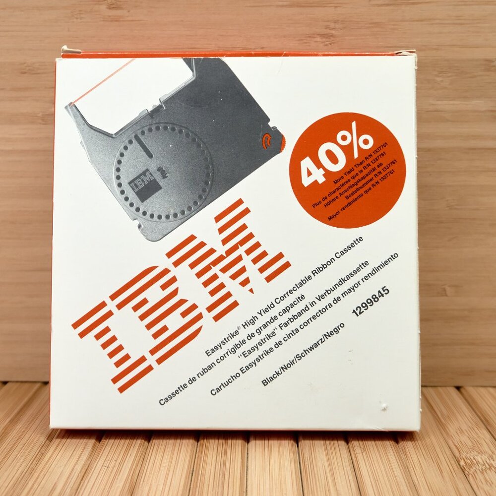 IBM Black Easystrike High Yield Correctable Ribbon Cassette 1299845 Lot of 2 USA